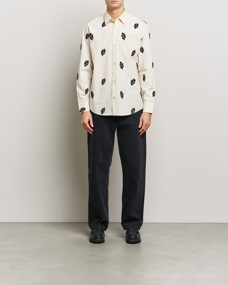 Herren | Hemden | NN07 | Freddy Printed Cotton Shirt Ivory