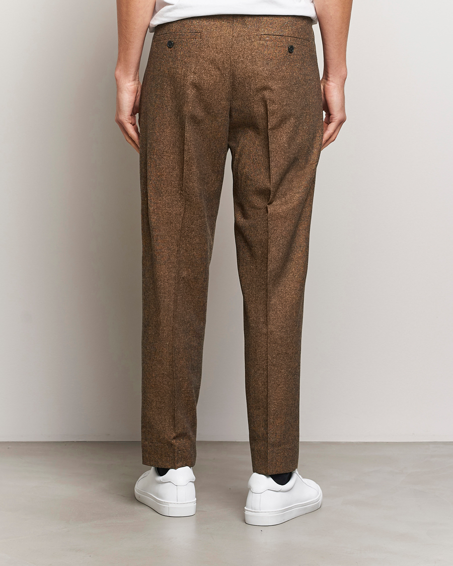 Herren | Hosen | NN07 | Fritz Wool Pleated Trousers Orange Brown