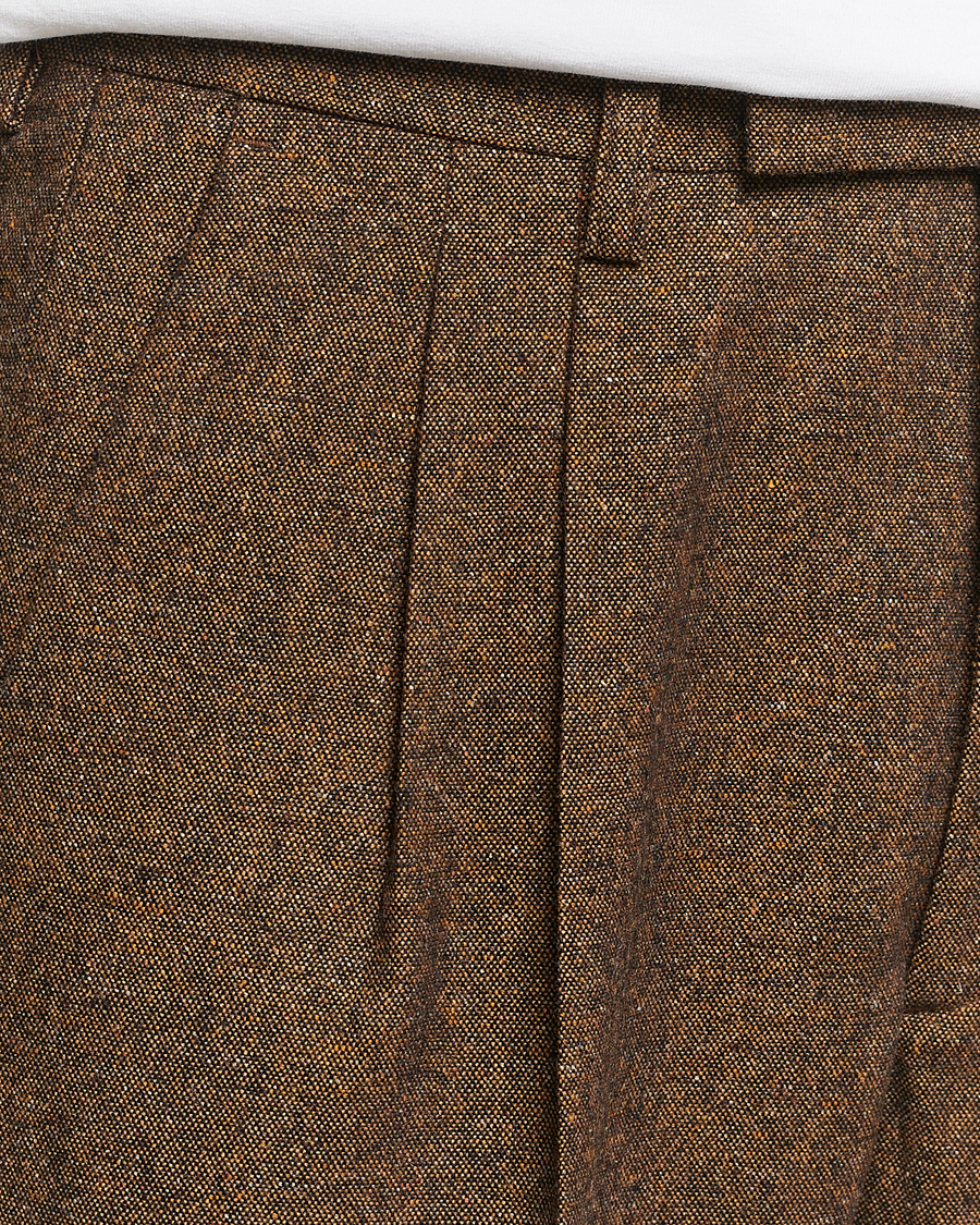 Herren | Hosen | NN07 | Fritz Wool Pleated Trousers Orange Brown