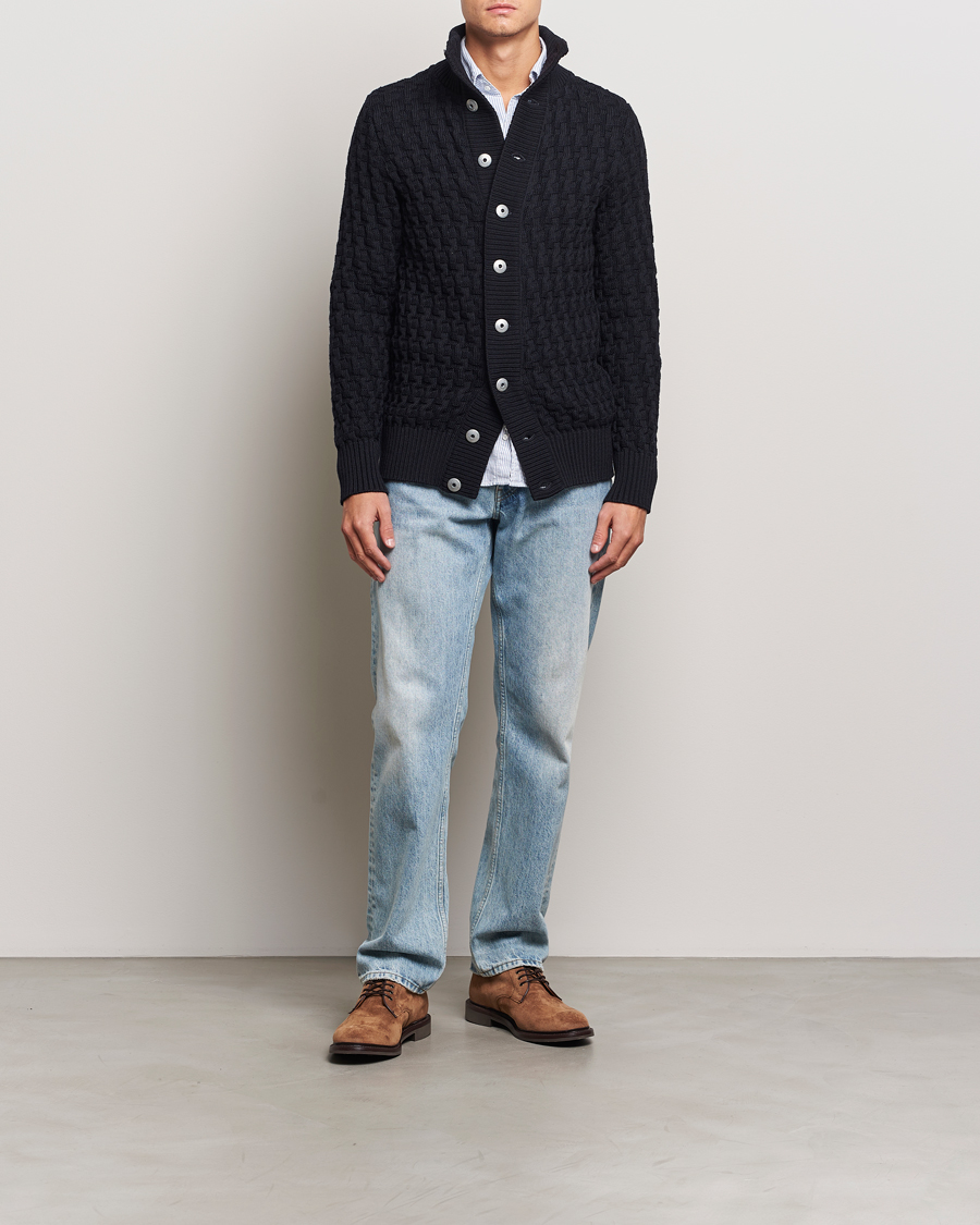Herren | Pullover | S.N.S. Herning | Stark Wool Cable Cardigan Navy
