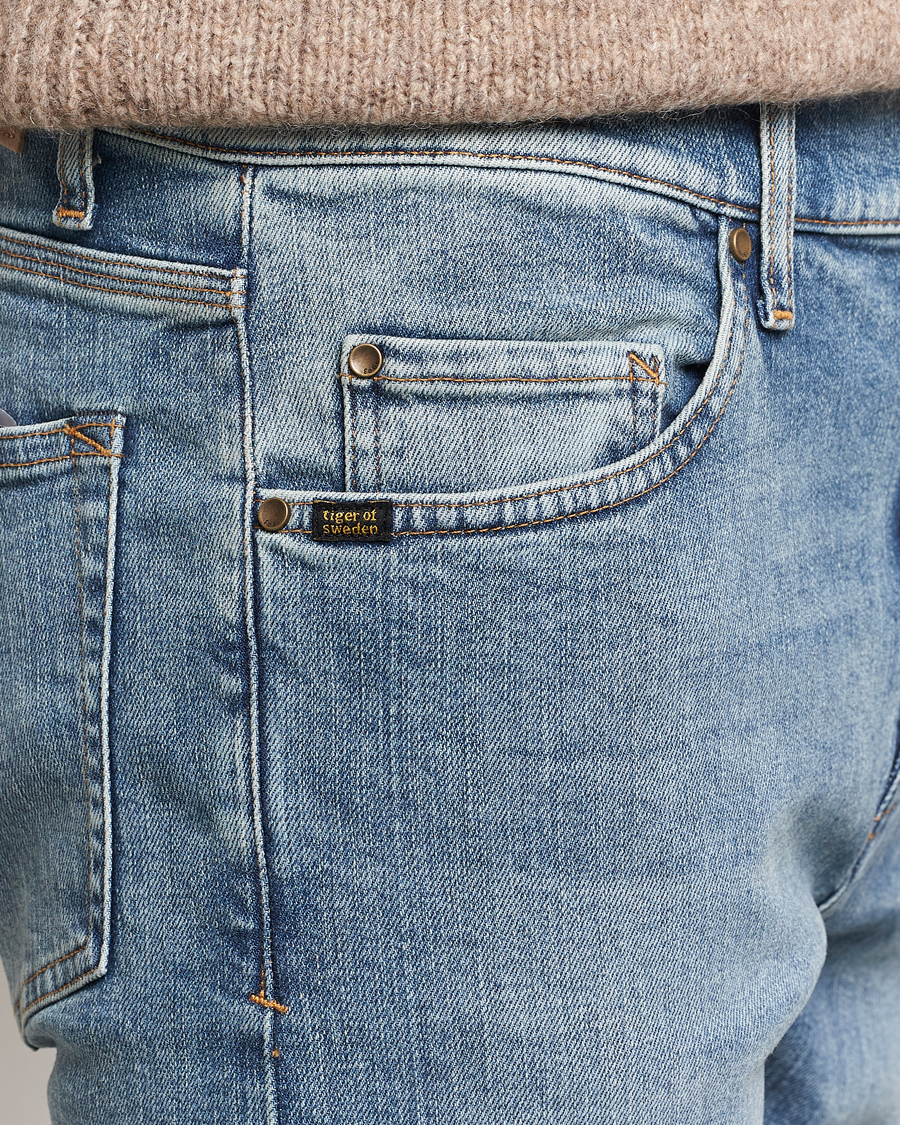 Herren | Jeans | Tiger of Sweden | Pistolero Stretch Cotton Jeans 3 Year Vintage Blue