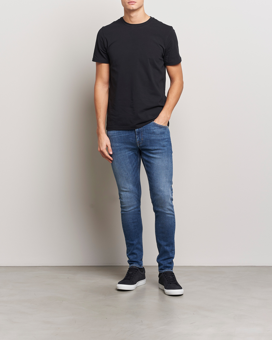 Herren | Jeans | Tiger of Sweden | Evolve Stretch Cotton Jeans Medium Blue