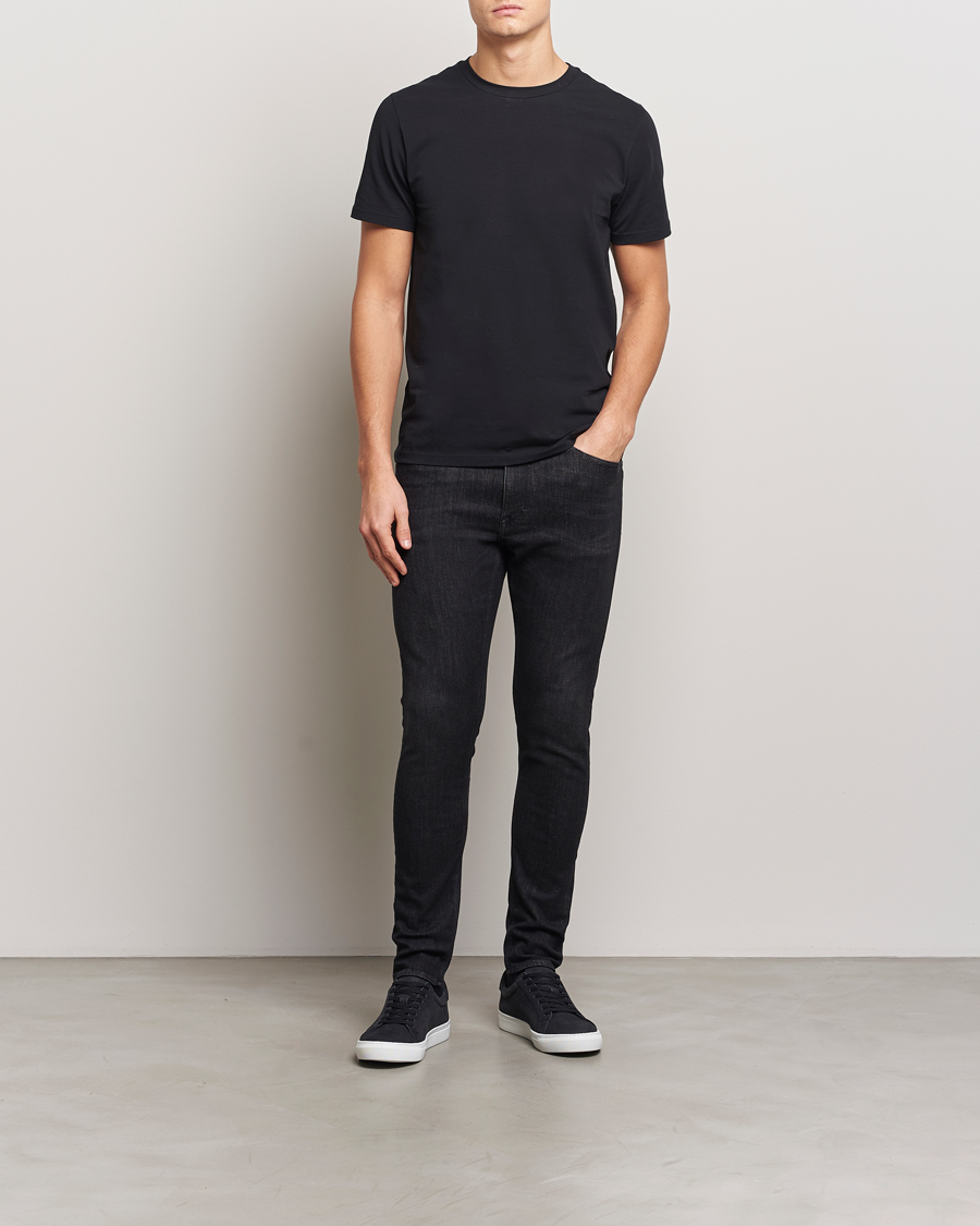 Herren | Jeans | Tiger of Sweden | Evolve Stretch Cotton Jeans Washed Black