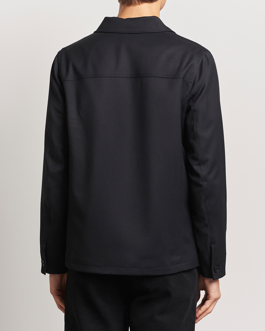 Herren | Jacken | Filippa K | Louis Wool Gabardine Shirt Jacket Black