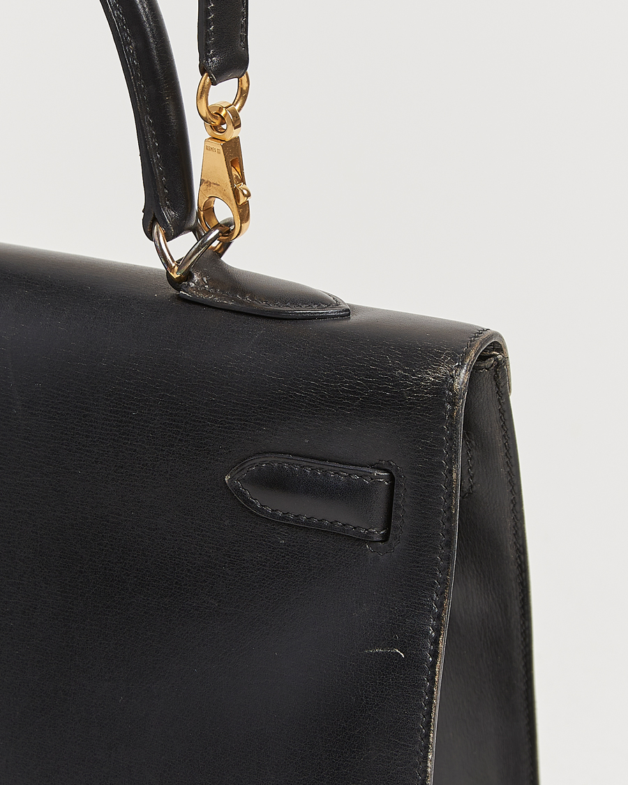 Herren | Hermès Pre-Owned Kelly 35 Handbag Box Calf Black | Hermès Pre-Owned | Kelly 35 Handbag Box Calf Black