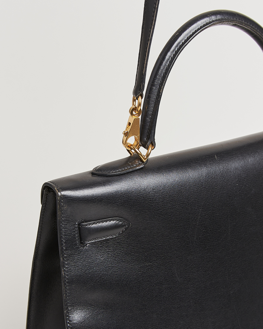 Herren | Hermès Pre-Owned Kelly 35 Handbag Box Calf Black | Hermès Pre-Owned | Kelly 35 Handbag Box Calf Black