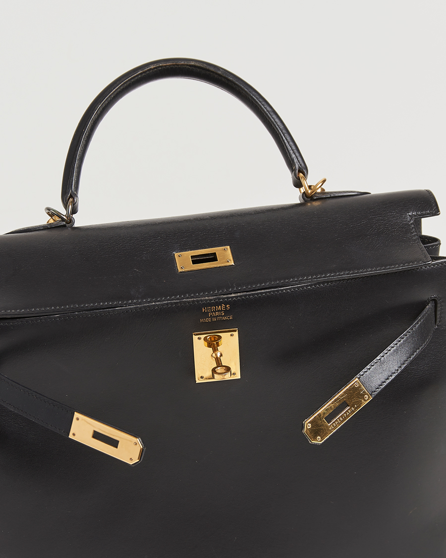 Herren | Hermès Pre-Owned Kelly 35 Handbag Box Calf Black | Hermès Pre-Owned | Kelly 35 Handbag Box Calf Black