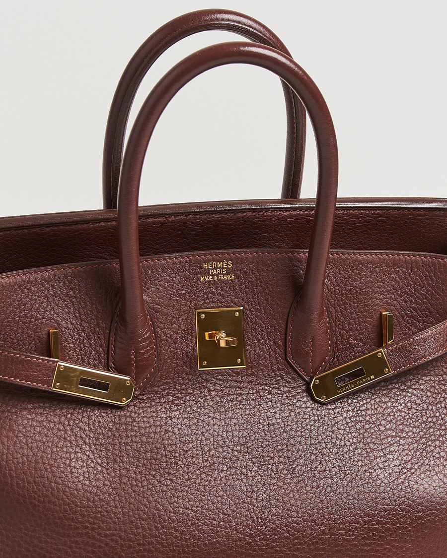 Herren | Hermès Pre-Owned Birkin 35 Taurillon Clemence Handbag Havana | Hermès Pre-Owned | Birkin 35 Taurillon Clemence Handbag Havana