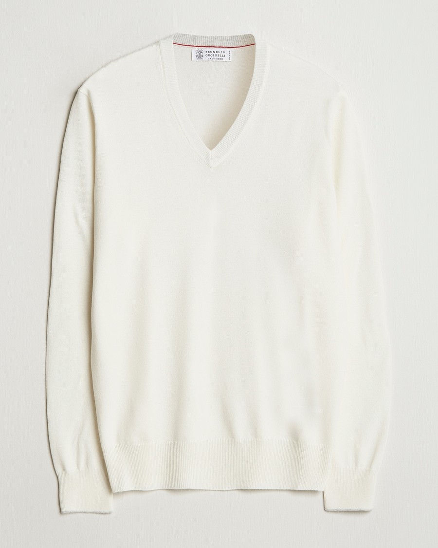 Herren | Pullover | Brunello Cucinelli | 2 Ply Cashmere V-Neck Panama