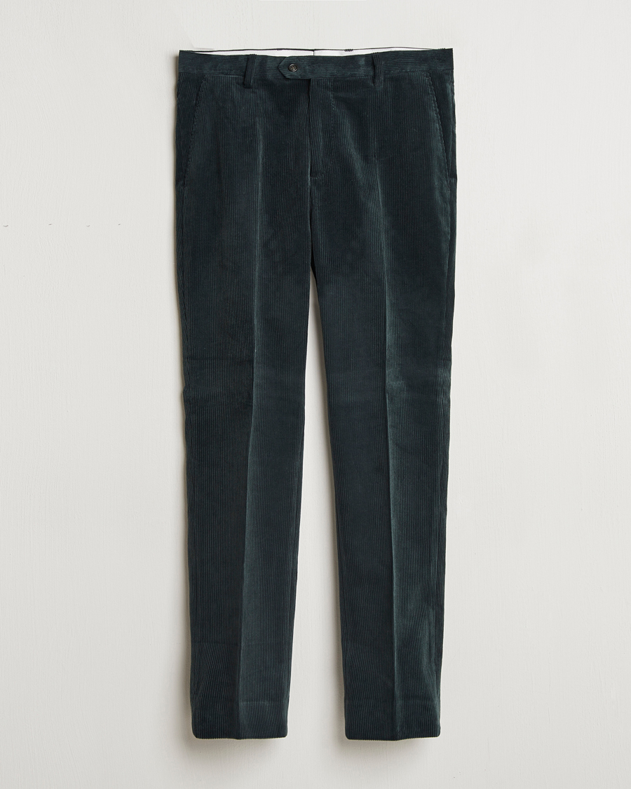 Herren | Hosen | Gant | Slim Corduroy Suit Trousers Tartan Green