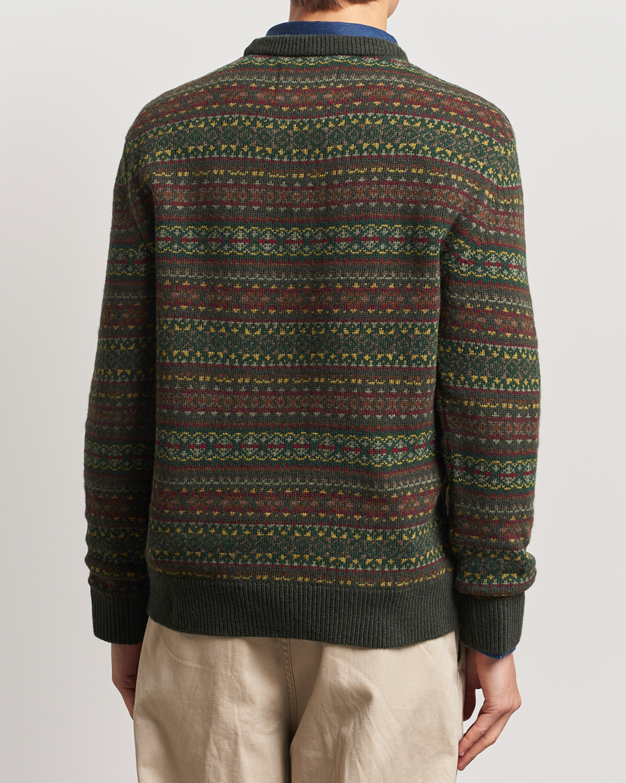 Herren | Pullover | GANT | Wool Fairisle Crew Neck Sweater Deepest Green