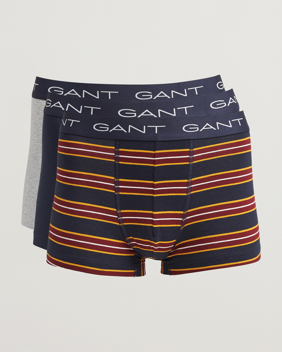 Herren | Unterwäsche | GANT | 3-Pack Trunk Boxer Blue/Navy/Grey