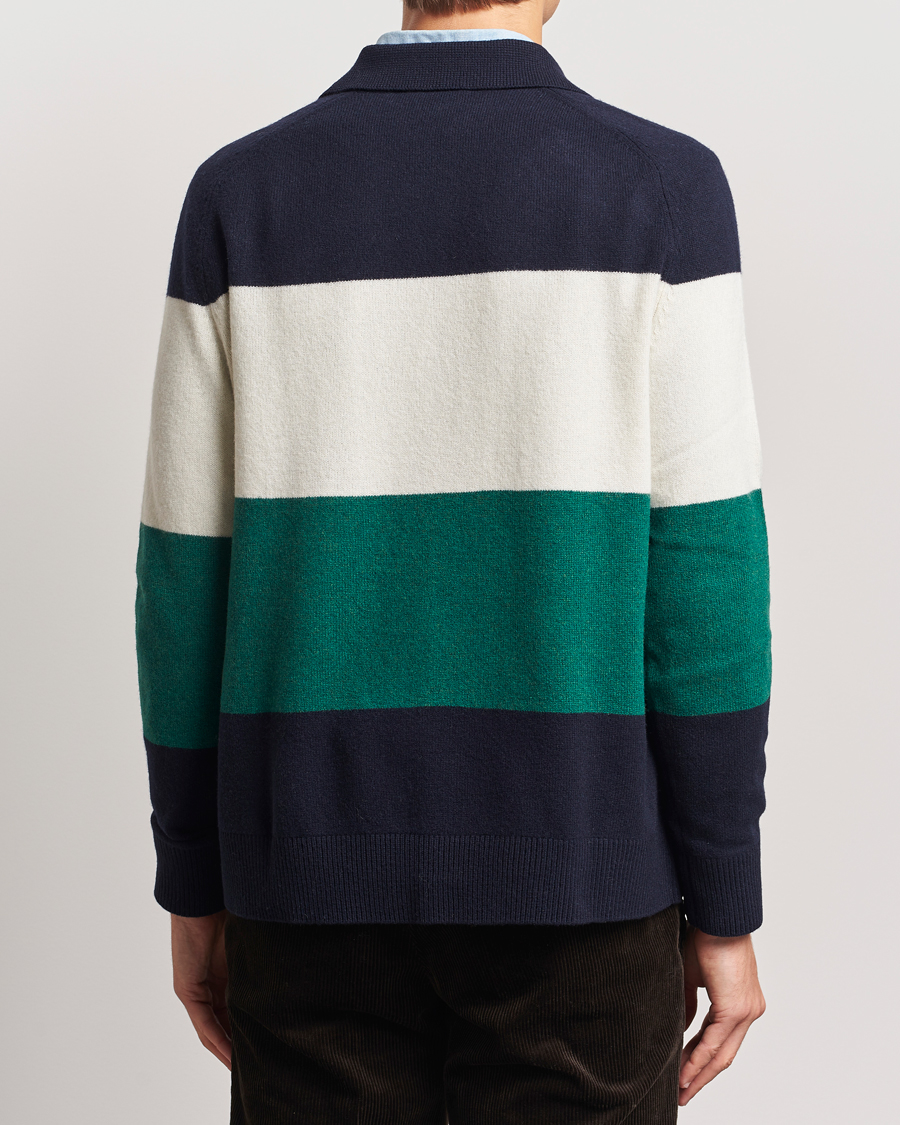 Herren | Pullover | Morris | Frank Knitted Rugger Old Blue