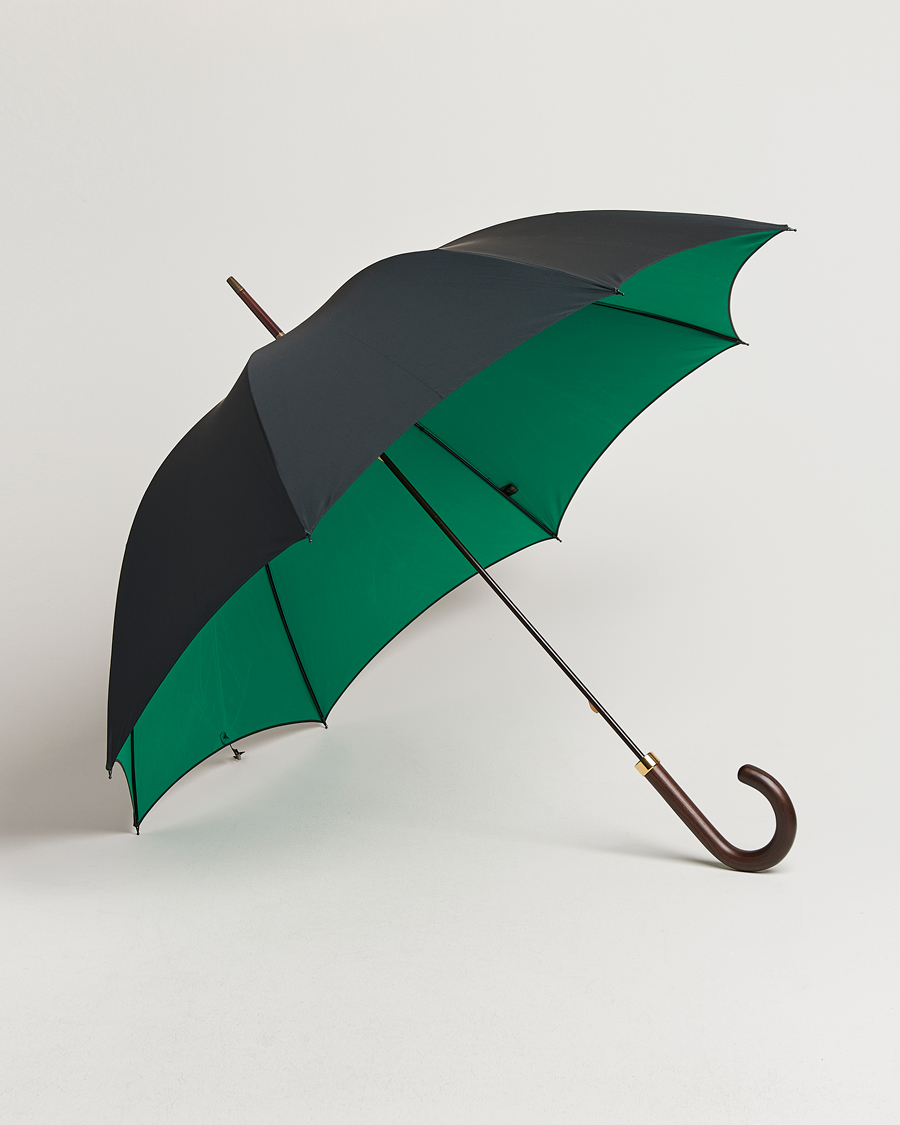 Herren | Regenschirme | Fox Umbrellas | Hardwood Umbrella Black/Green