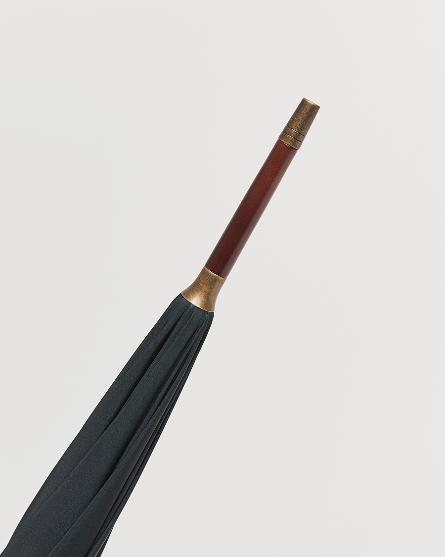 Herren | Regenschirme | Fox Umbrellas | Hardwood Umbrella Black/Green