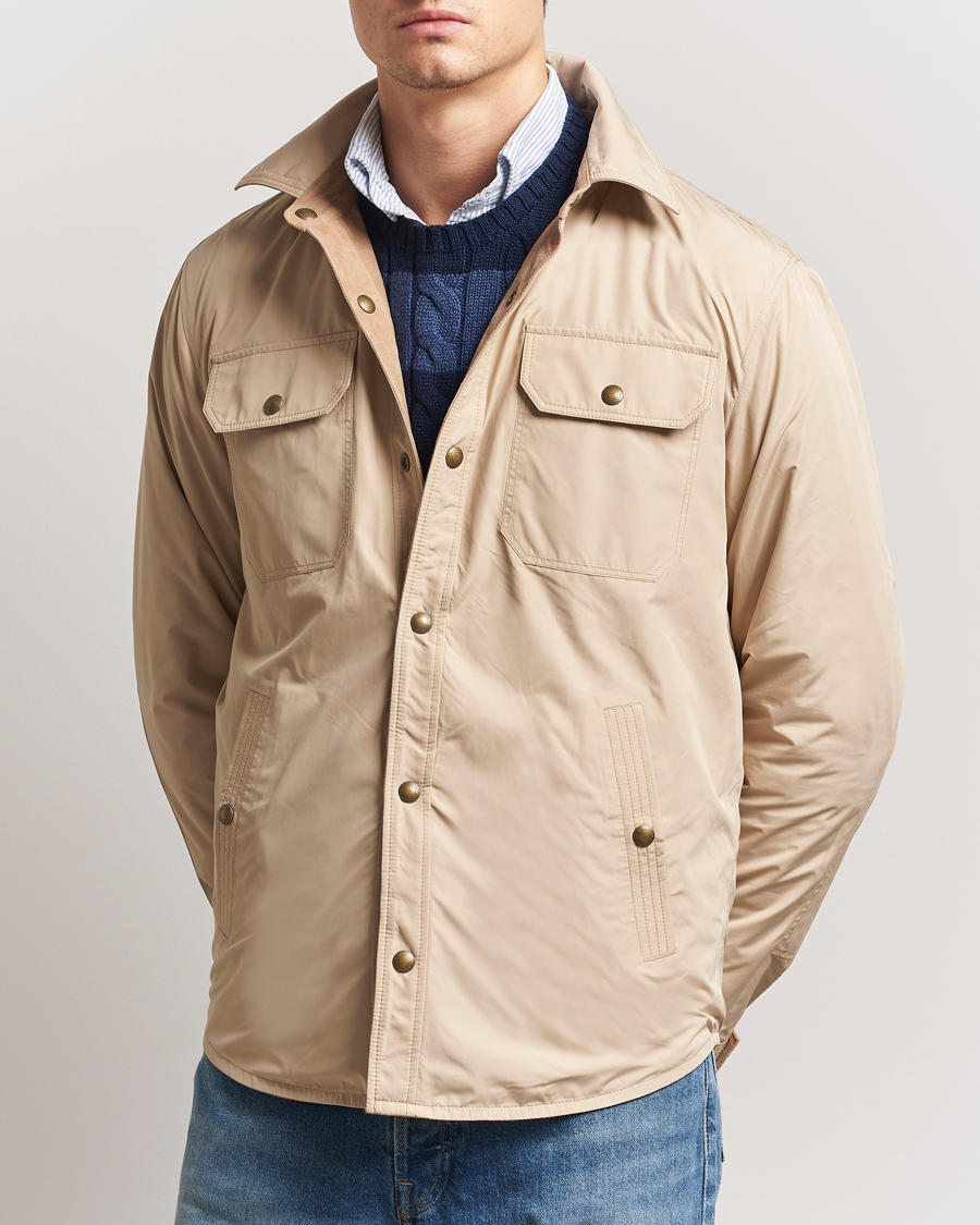 Herren | Jacken | Polo Ralph Lauren | Reversible Lined Suede Shirt Jacket Khaki/Grey