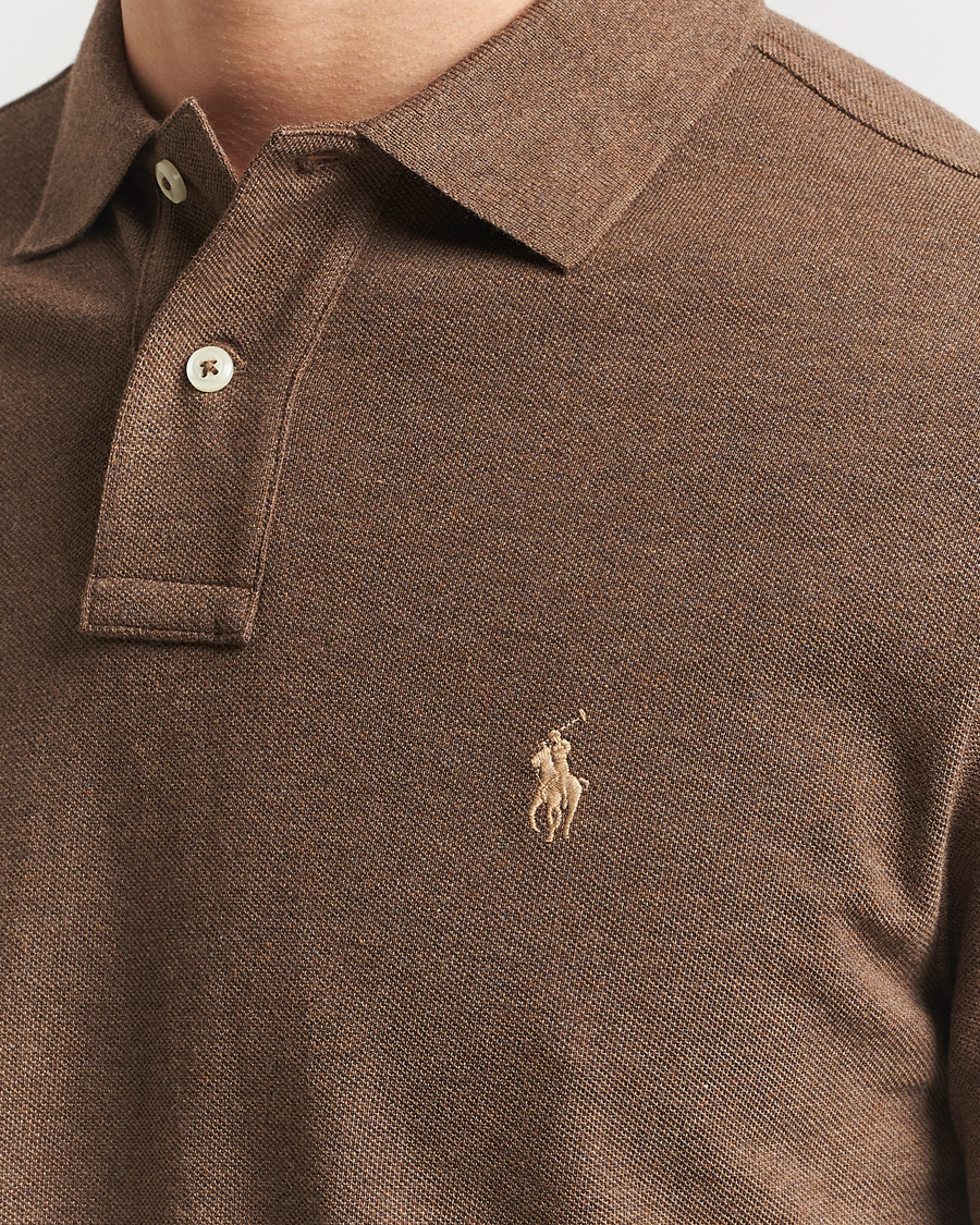 Herren | Pullover | Polo Ralph Lauren | Custom Slim Fit Long Sleeve Polo Cedar Heather