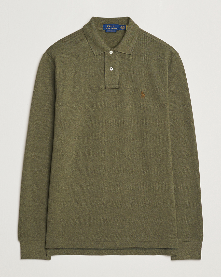 Herren | Pullover | Polo Ralph Lauren | Custom Slim Fit Long Sleeve Polo Service Green