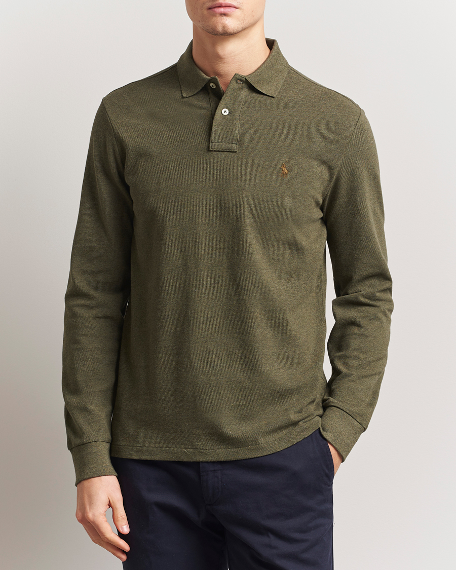 Herren | Pullover | Polo Ralph Lauren | Custom Slim Fit Long Sleeve Polo Service Green