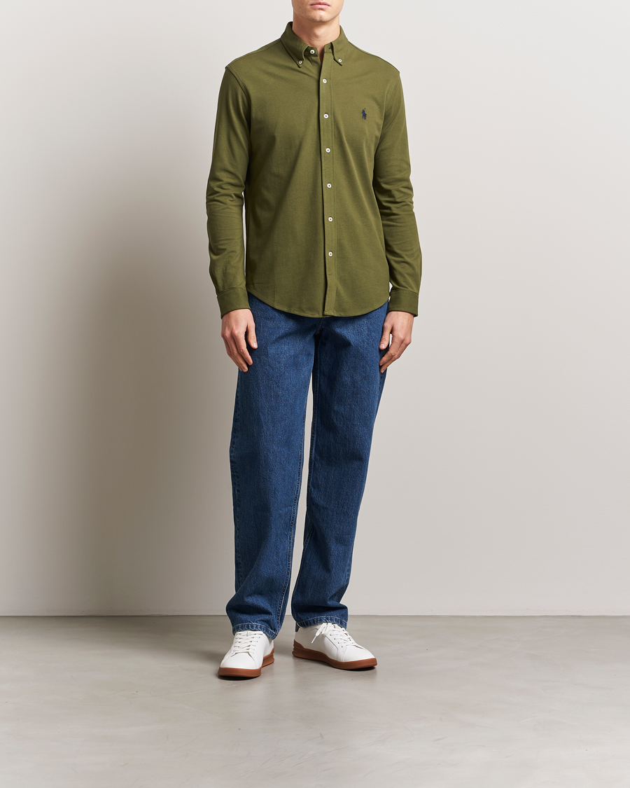 Herren | Hemden | Polo Ralph Lauren | Featherweight Mesh Shirt New Olive