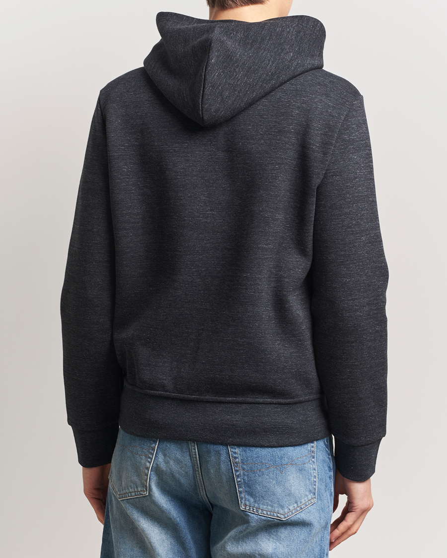 Herren | Pullover | Polo Ralph Lauren | Double Knitted Full-Zip Hoodie Black Marl Heather