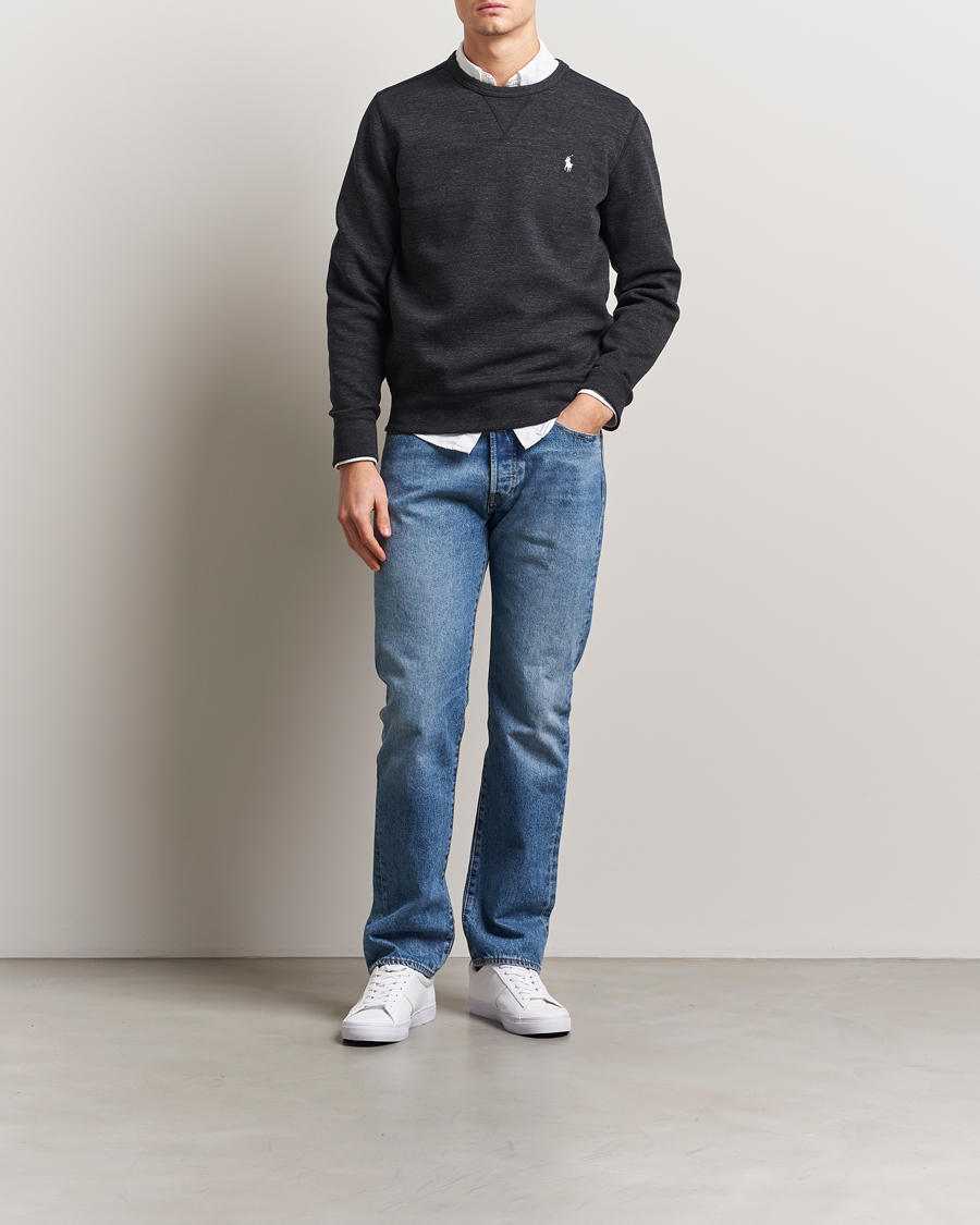 Herren | Pullover | Polo Ralph Lauren | Double Knit Sweatshirt Black Marl Heather
