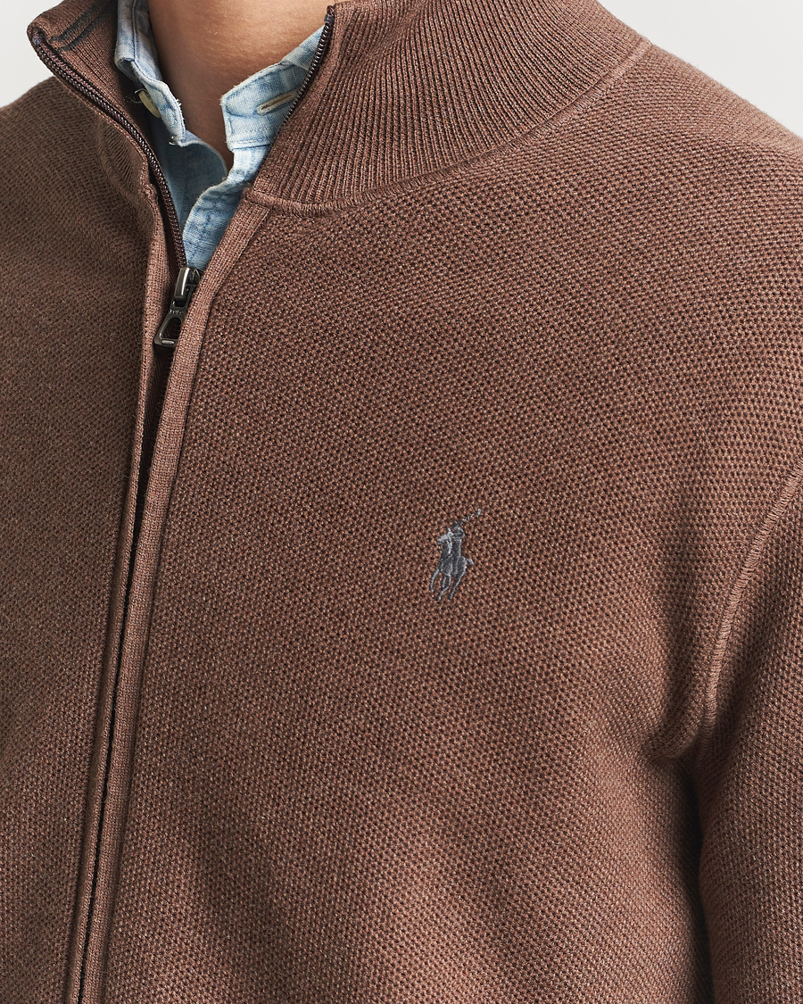 Herren | Pullover | Polo Ralph Lauren | Textured Full-Zip Dark Roast Melange
