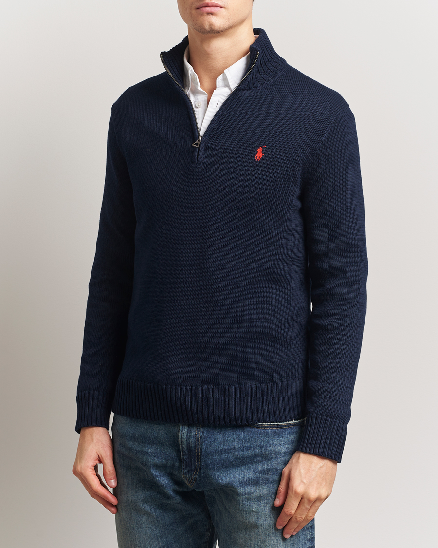 Herren | Pullover | Polo Ralph Lauren | Cotton Pullover Half Zip Hunter Navy
