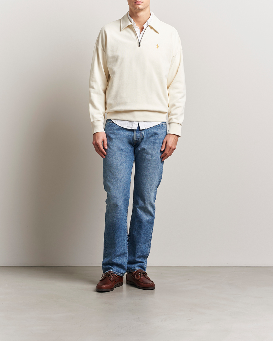 Herren | Pullover | Polo Ralph Lauren | Loopback Terry Half-Zip Clubhouse Cream