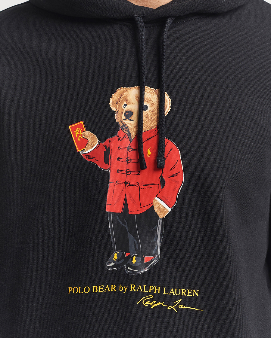Herren | Pullover | Polo Ralph Lauren | Loopback Terry Bear Hoodie Polo Black