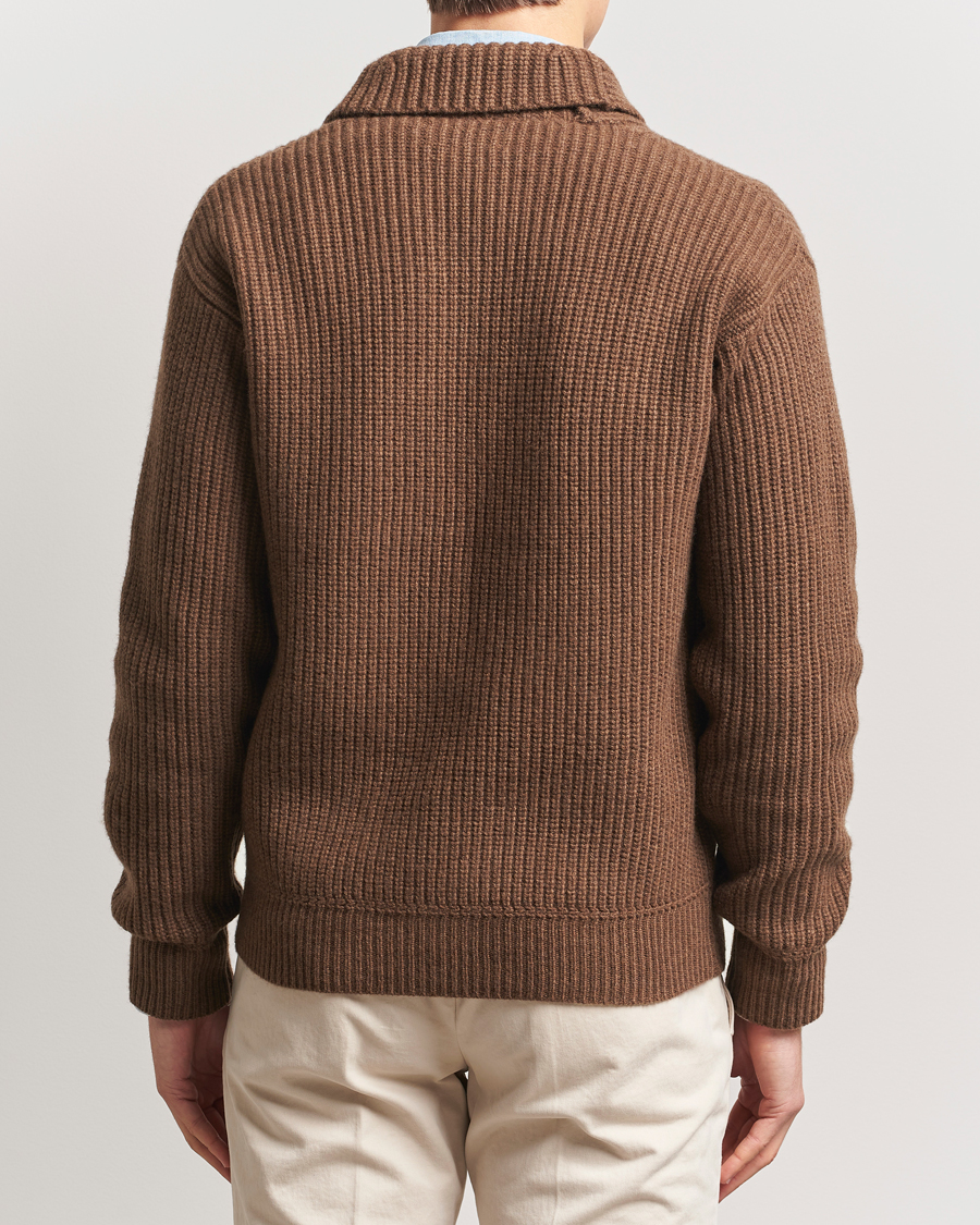 Herren | Pullover | Polo Ralph Lauren | Wool/Cashmere Cardigan Dark Roast Melange