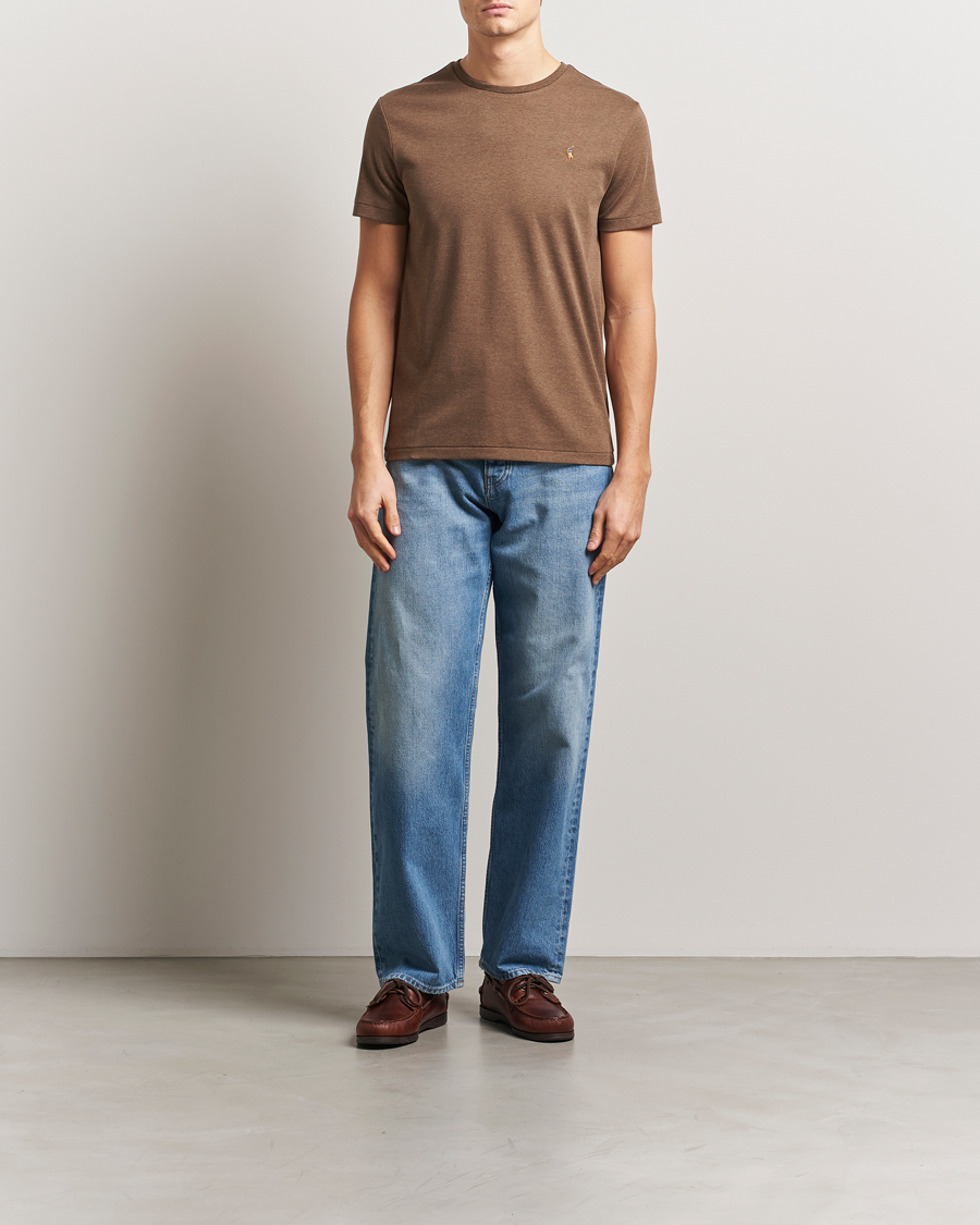 Herren | T-Shirts | Polo Ralph Lauren | Luxury Pima Cotton Crew Neck T-Shirt Cedar Heather