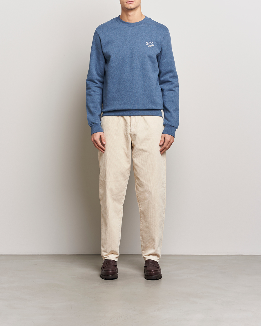 Herren | Pullover | A.P.C. | Rue Madame Sweatshirt Blue Melange