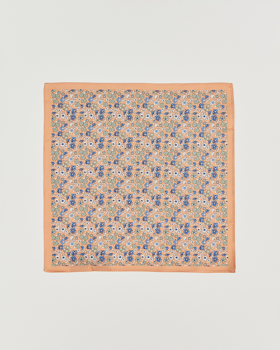 Herren | Amanda Christensen Box Set Printed Silk 8cm Tie With Pocket Square Orange | Amanda Christensen | Box Set Printed Silk 8cm Tie With Pocket Square Orange