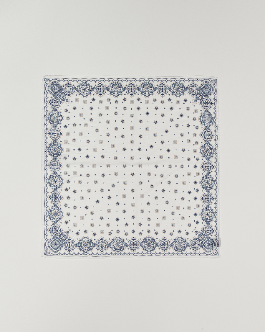 Herren | Amanda Christensen Cotton Voilé Printed Medallion Bandana Cream | Amanda Christensen | Cotton Voilé Printed Medallion Bandana Cream