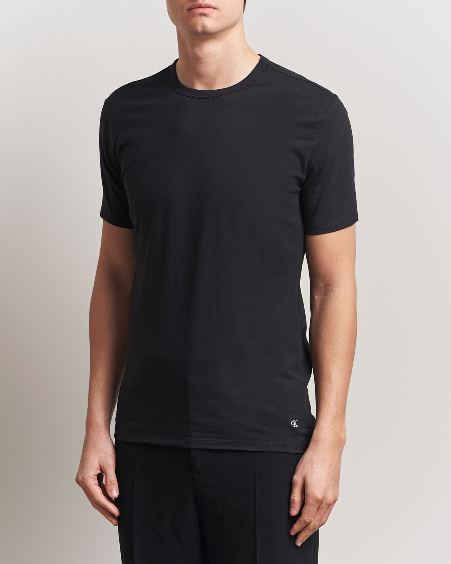 Herren | T-Shirts | Calvin Klein | 3-Pack Cotton Stretch Crew Neck T-Shirt White/Black/Grey