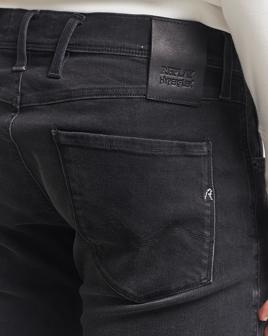 Herren | Jeans | Replay | Anbass Hyperflex Jeans Washed Black
