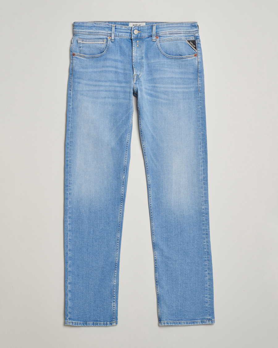 Herren | Jeans | Replay | Grover Straight Fit Stretch Jeans Light Blue