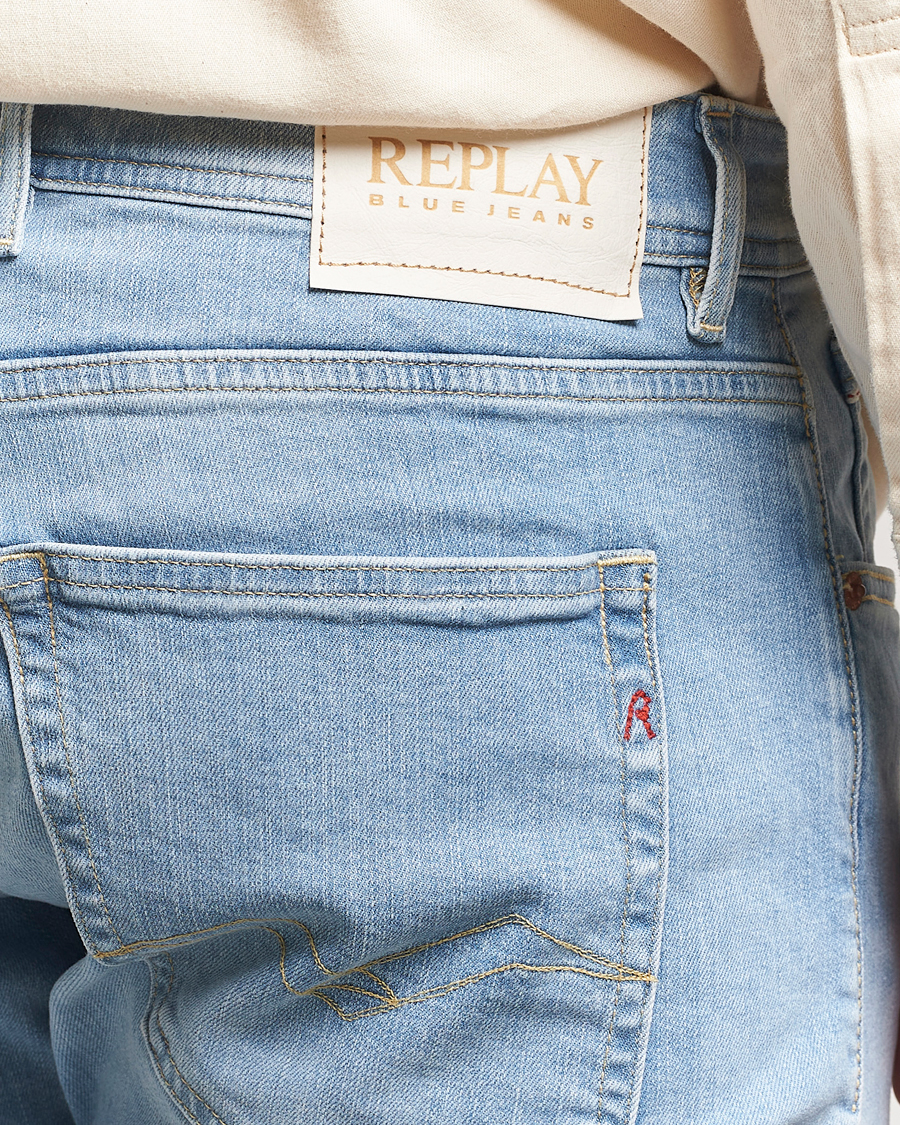 Herren | Jeans | Replay | Grover Straight Fit Stretch Jeans Light Blue