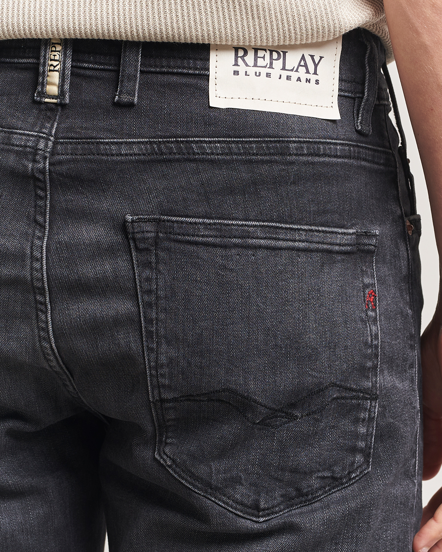Herren | Shorts | Replay | RBJ981 Stretch Denim Shorts Washed Black