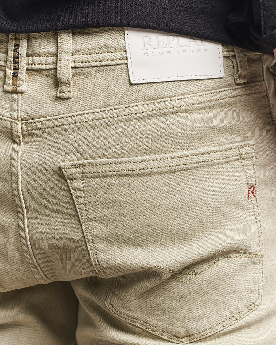 Herren | Shorts | Replay | RBJ981 Stretch Denim Shorts Oatmeal