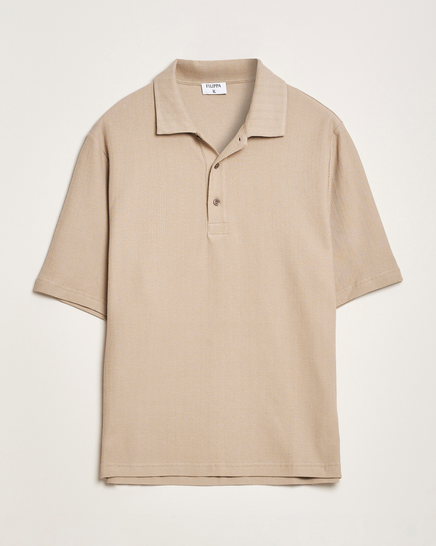 Herren | Poloshirts | Filippa K | Cotton Jersey Polo Faded Khaki