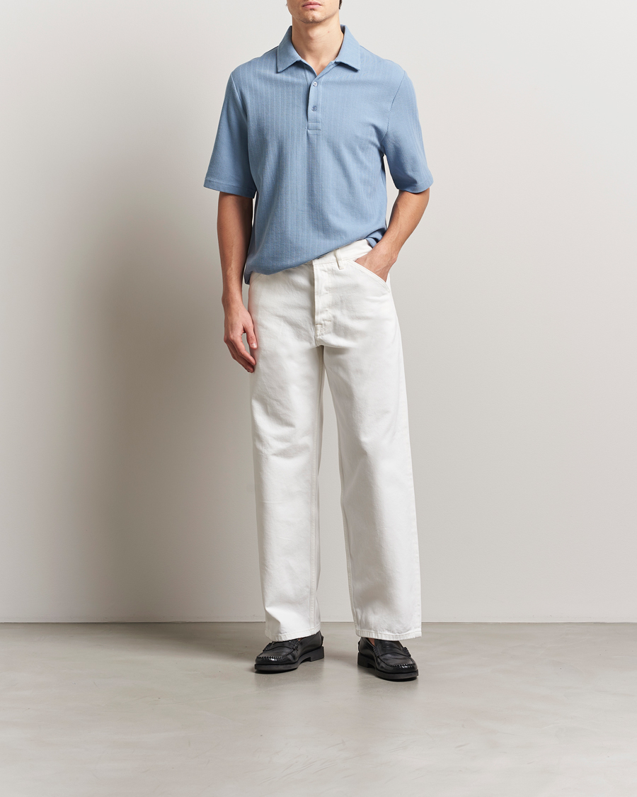 Herren | Poloshirts | Filippa K | Cotton Jersey Polo Air Blue