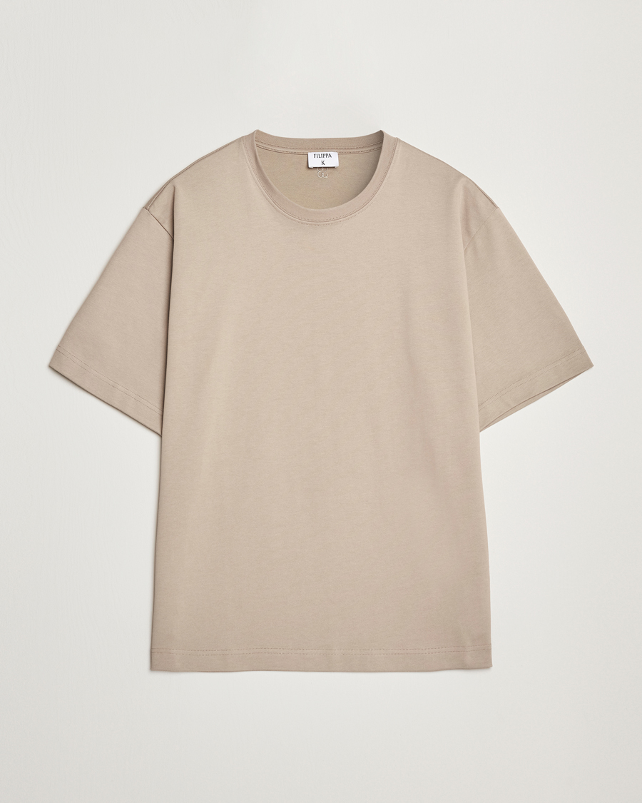 Herren | T-Shirts | Filippa K | Heavy Cotton Crew Neck T-Shirt Moss Grey