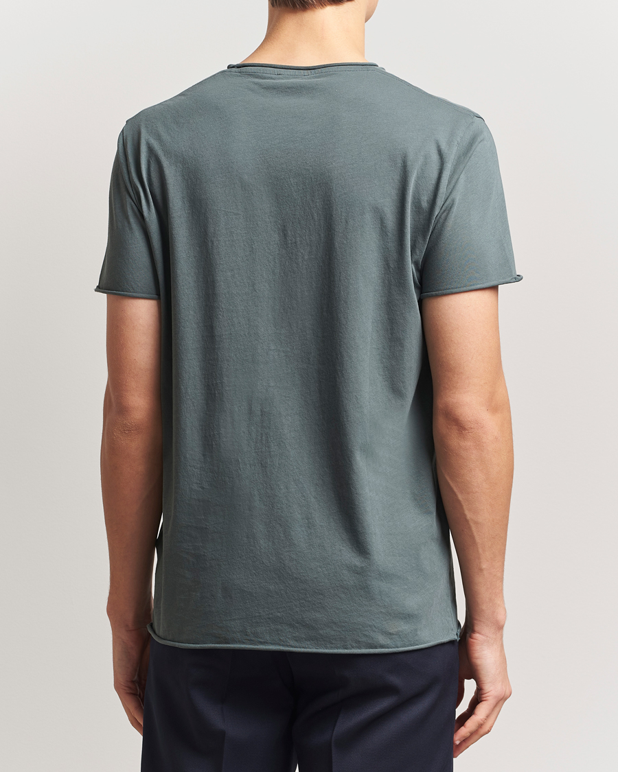 Herren | T-Shirts | Filippa K | Roll Neck Crew Neck T-Shirt Green Grey