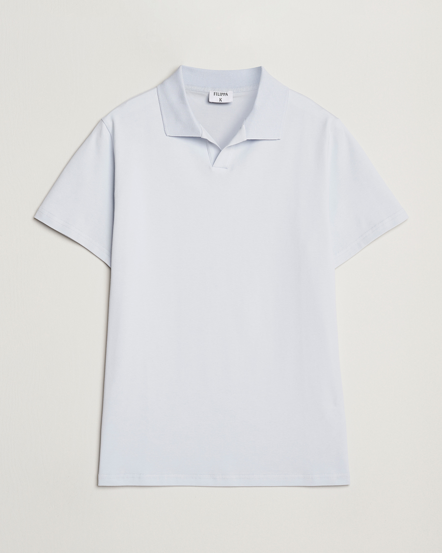 Herren | Poloshirts | Filippa K | Soft Lycra Polo T-Shirt Ice Blue