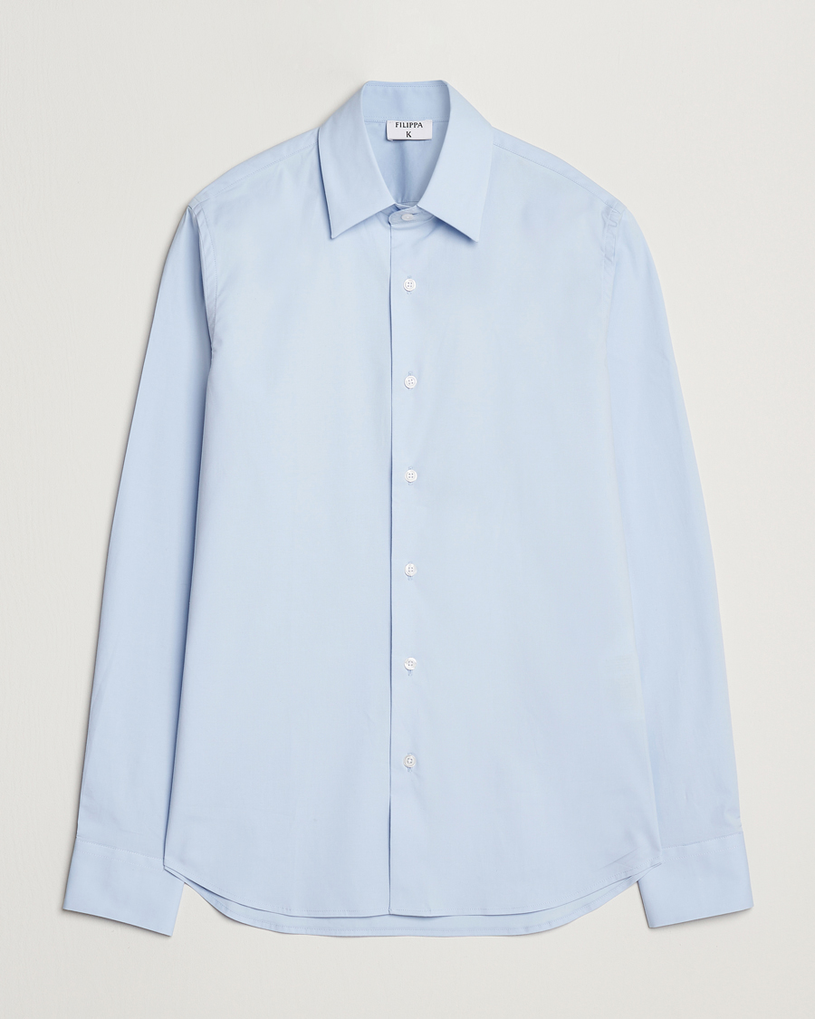 Herren | Hemden | Filippa K | Slim Cotton Stretch Shirt Light Blue