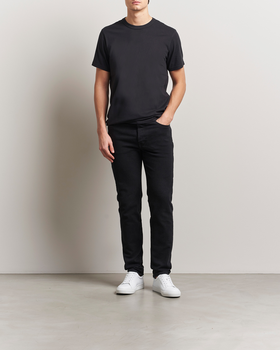 Herren | Jeans | Filippa K | Slim Straight Jeans Washed Black