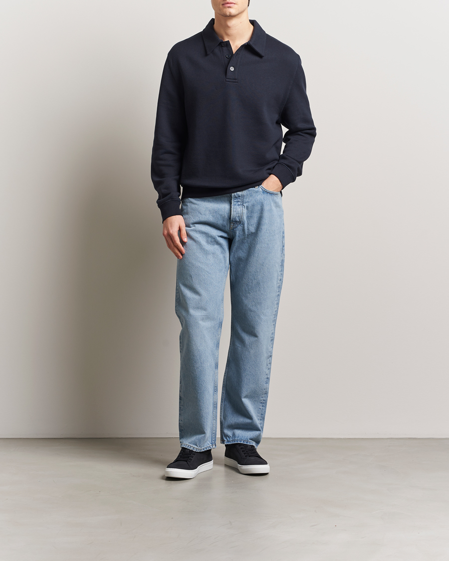 Herren | Pullover | Filippa K | Polo Sweatshirt Navy