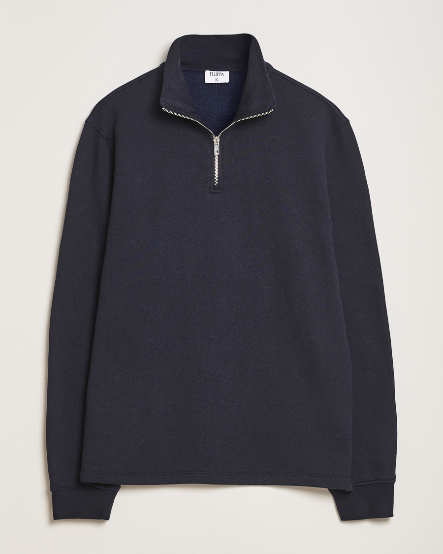 Herren | Pullover | Filippa K | Half Zip Sweatshirt Navy